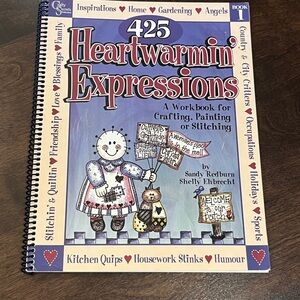 BOOK 425 Heartwarmin' Expressions Workbook for Crafting Painting Stitching Bk 1